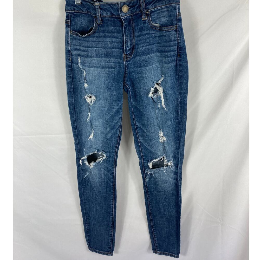 American Eagle Hi Rise Jegging Distressed Size 4 Reg